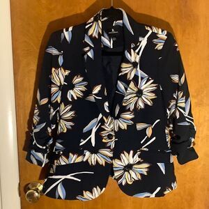 Jules & Leopold EUC navy blue floral blazer Size S